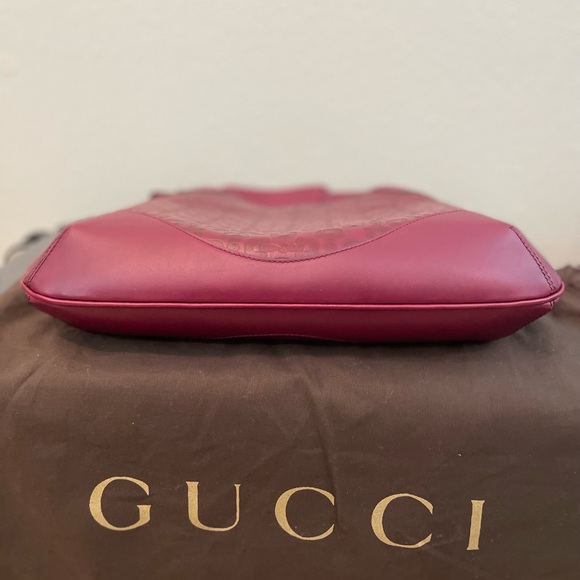 BRAND NEW RED BURGUNDY GUCCI HOBO HANDBAG PURSE LEATHER - Picture 6 of 9